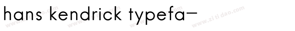 hans kendrick typefa字体转换